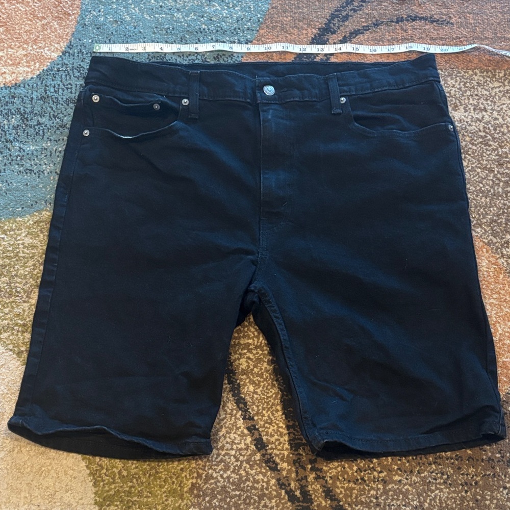 Levi’s Men's Black Denim Shorts 40 waist Jorts baggy